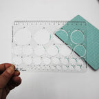 Transparent drawing size square square ruler hexagonal triangle ruler drawing design ruler scale line