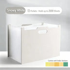 【J3a】13 Pockets Accordion File Organizer, Expanding File Folder With Lable Pocket,Upright Open Top,A4/Letter Size Paper Document