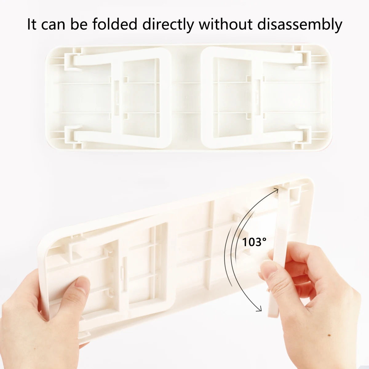 Plastic Manicure Handrest: Foldable Height Adjustment, UV Light Placement Ready, Comfortable Nail Treatment Support Tool