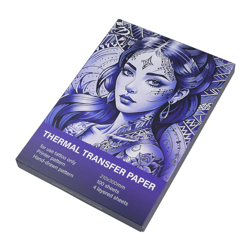 Tattoo Transfer Paper A4 Size Tattoo Stencil Paper Copy Paper Thermal Paper for Tattoo Transfer Machine or Hand Drawing