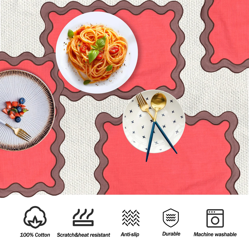 1PC Various Thick Embroidered Cloth Napkins Suitable for Home Weddings and Parties Reusable Customization