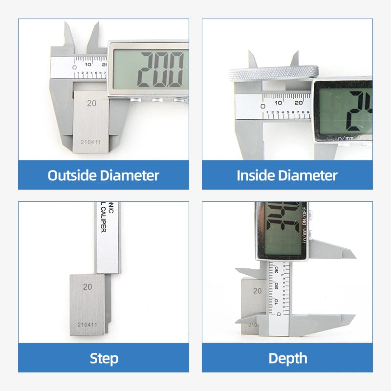 Digital Caliper Electronic Vernier Caliper Plastic Digital Ruler Calibrator Pachometer digital Micrometer Measuring Tool Caliber