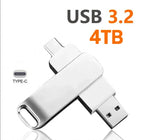 16TB Flash Drive Usb 3.2 Super High Speed Metal Transfer U Disk Pen Drive Waterproof Type C Disk SSD USB Drive Disk