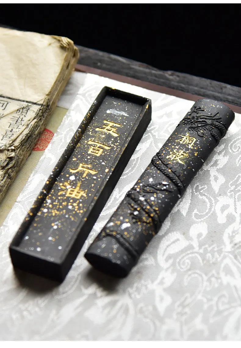 Ancient Method Soot Ink Stick High Quality Sumi Handmade Chinese Traditional Painting Calligraphy Ink Stone Supply for Artists