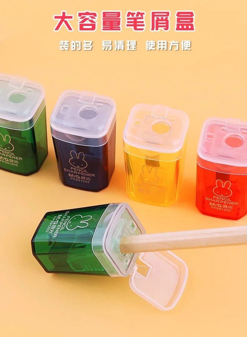 M&G Trash Can Shaped Cartoon Pencil Sharpener Kids Pencil Turner for School and Home Use
