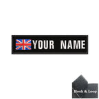 1PC 10cmX2.5cm Custom Name Flag Patch Stripes Badge Iron On Or Hook Loop Armband Germany Luxembourg Armenia Serbia Singapore