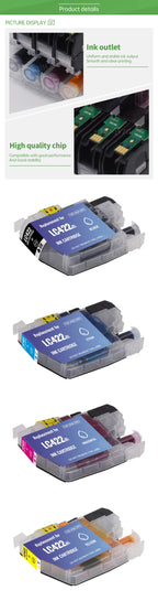 IBOQVZG LC422XL Ink Cartridges Suitable for Brother MFC-J5340DW MFC-J5740DW MFC-J5345DW MFC-J6540DW MFC-J6940DW Printer LC-422