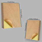 A4/A5 20/50pcs Brown Self-Adhesive Paper Sticker For Inkjet Laser Printer Copier Light Dark Adhesive Backed Kraft Paper  Label