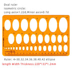 Template Measuring Ruler Circular Oval Ruler Durable K Resin Drawing Design Furniture Architect Template Drafting Ruler