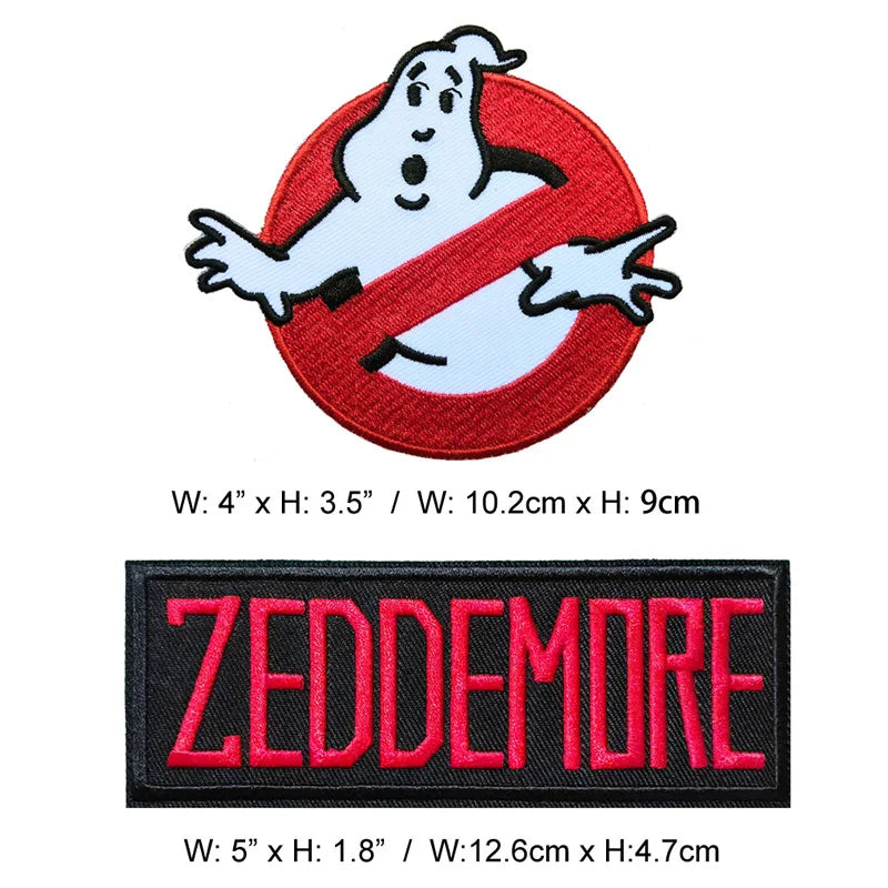 VENKMAN STANTZ SPENGLER ZEDDEMORE Embroidered iron on patches Name Tag Fabric Application for Clothing Accessories Badge DIY