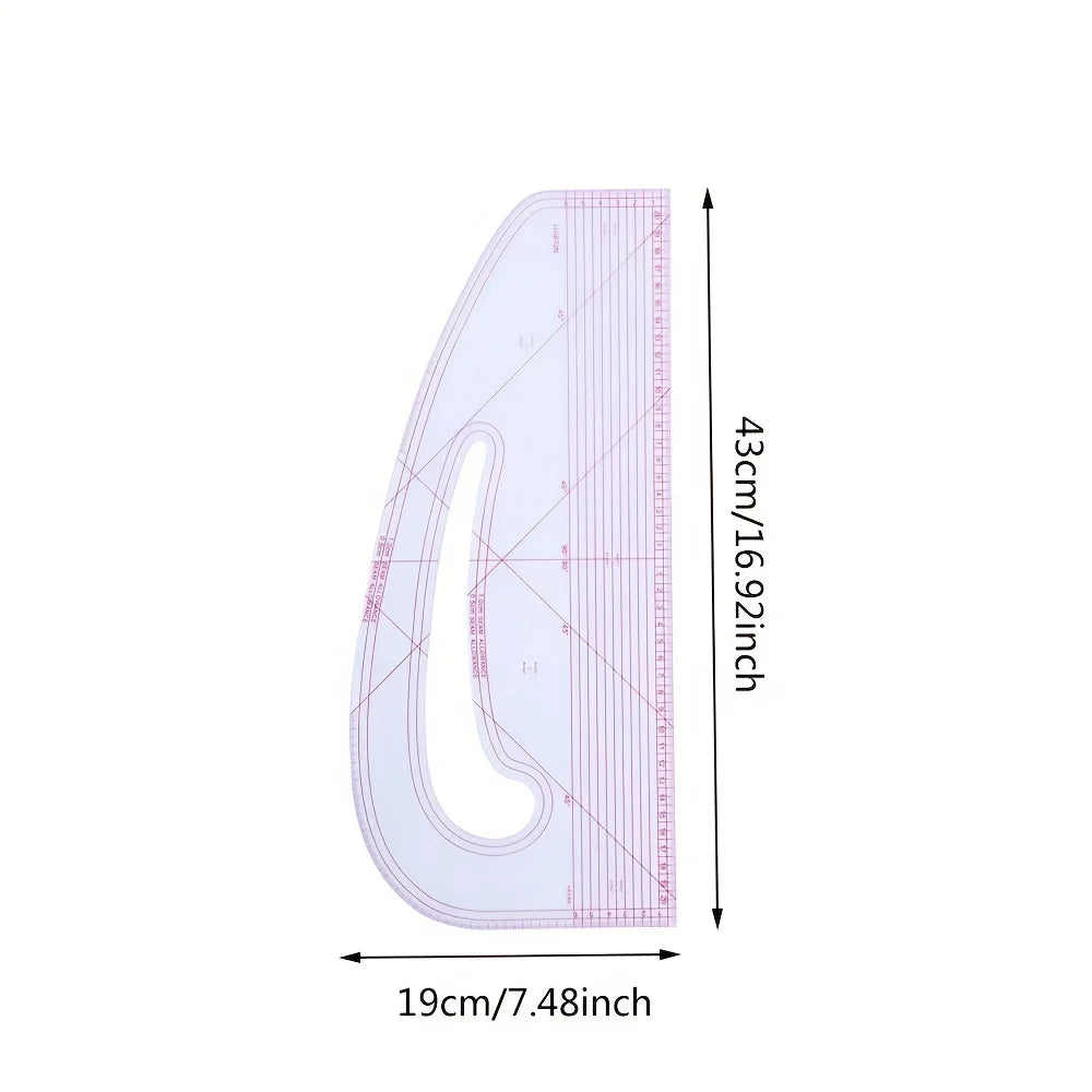 1pc Multi-Functional Ruler Put Yardstick Sewing Clothing Ruler Patchwork Sewing Ruler Seam Gauge Tailor Pattern Making