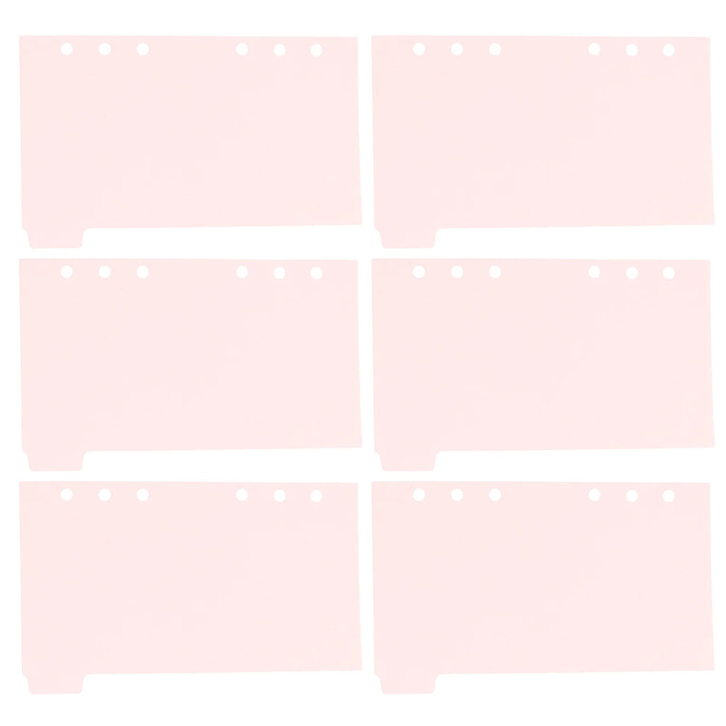 A6 Index Dividers For Binder Notepad Page Separator Sheet Organizers Tabs Plastic Divider Notebook Supplies Binder Index