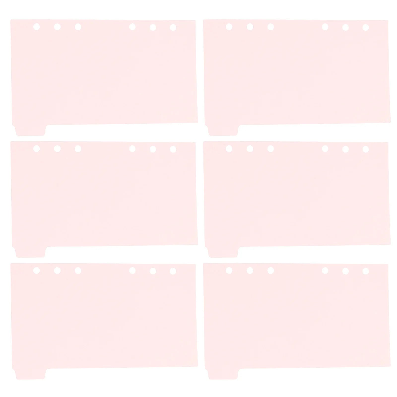 A6 Index Dividers For Binder Notepad Page Separator Sheet Organizers Tabs Plastic Divider Notebook Supplies Binder Index