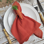 Set of 6 Cotton Dinner Cloth Napkins 30x45cm Soft Washable Perfect for Weddings Parties Christmas Birthdays and Family Gathering