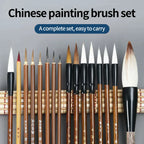 6/9/ 12/ 16 Chinese Painting Brush Beginner Calligraphy Drawing Bamboo Pen Curtain Felt Rice Paper Set Landscape Drawing Writing