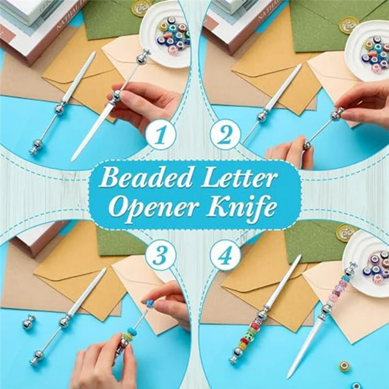 J1UL1N 16Pcs Beaded Letter Opener Metal Letter Opener Kit Envelope Slicing Beaded Letter Opener Set For Gifts Office Home Diysup