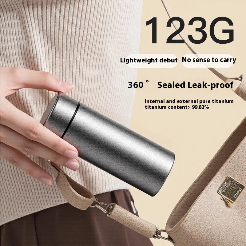 Gianxi Pure Titanium Insulated Cup Men'S And Women'S High-End Water Cup Portable Tea Cup Tea Water Separation Titanium Cup