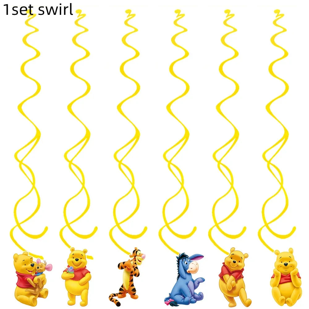 Winnie The Pooh Birthday Party Decoration Plates Napkins Table Cover Balloons Banner Baby Shower Serves 10 Guests Baby Shower