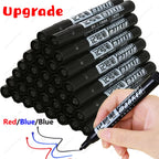 1-100Pcs Waterproof Oil-based Marker Pen Quick Dry Black Blue Red Ink Permanent for Metal Glass Stationery Art School Supply