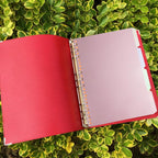 1sets 4pcs A4/B5/A5 PP Plastic Binder Index Divider Sheets 30 Holes Tab Divider for Notebook Rectangle Mixed Color