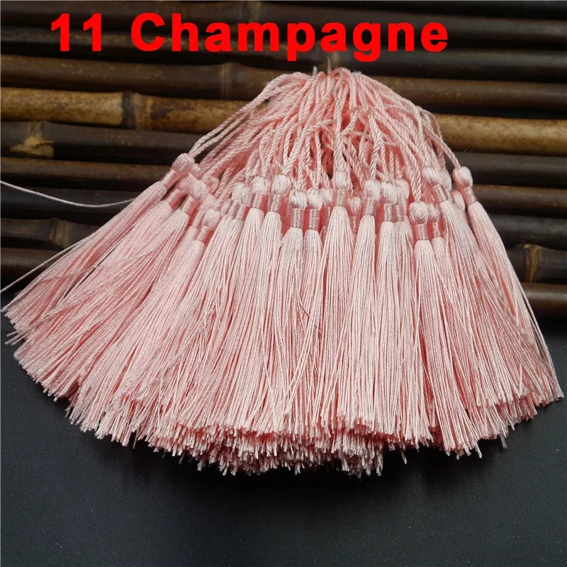 100pcs/lot 13cm Tassel Silk Fringe Silky Floss Bookmark Tassels Mini Tassels For DIY Craft Jewelry Making Souvenir Bookmarks