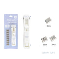 Smile Design Push Paper Clip New Plastics Mini Binder File Stapler Reusable Pusher Set School