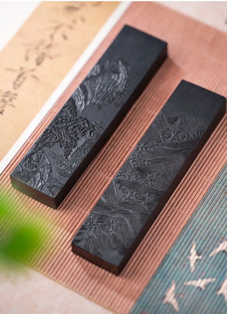 Chibese Calligraphy Sumi Ink Stick for Writing Painting Ink Stone Calligraphy Brush Rectangle Chinese Style Ink Blocks Drawing