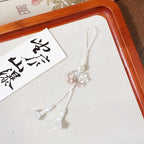 New Chinese-style Handmade Beaded Lotus Pendant Key Chains Mobile Phone Chain for Women Men Ethnic Charm Jewelry Accessory Gift