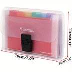13-Compartment Mini Accordion Bag, A6 Multi-Layer Accordion Folder, Document Folder, Receipt Folder, Pocket Accordion File Manag