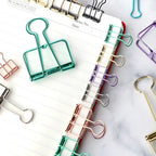 High Quality 51/32/19mm Multicolor Metal Binder Clip Clamp Paper Bookmark Clips Decorative Journal Clips School Office Supplies