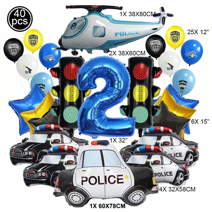 Police Party Plates Napkins Police Birthday Party Tableware Set Police Officer Car Party Decorations Favors Police Theme Party