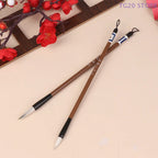 6Pcs Traditional Chinese Calligraphy Brushes Set White Clouds Bamboo Wolf's Hair For Painting Practice Writing Tools