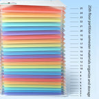1PC Large Capacity Student Multi Layer Exam Paper Storage Bag, Vertical Scalable Classified Folder