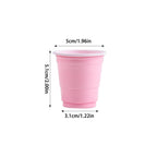 50pcs Mini Plastic Disposable Cups Drinking Cups Wine Cup for Celebration Bachelorette Party Events Wedding Birthday Supplies