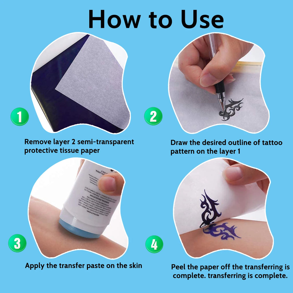 10/30/50/100Pcs Tattoo Transfer Pape High Quality A4 Size Copy Paper Thermal Paper For Tattoo Transfer Machine Tattoo Accessorie