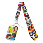 Cartoon Girl Credential Holder Cute Lanyards for Key Neck Strap For Card Badge Gym Keychain Keyring Accessories Gifts