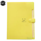 A4 Organ Folder 5 Layers Macaron Colors File Manager Storage Simple Folder for Student School and Office Stationery Supplies