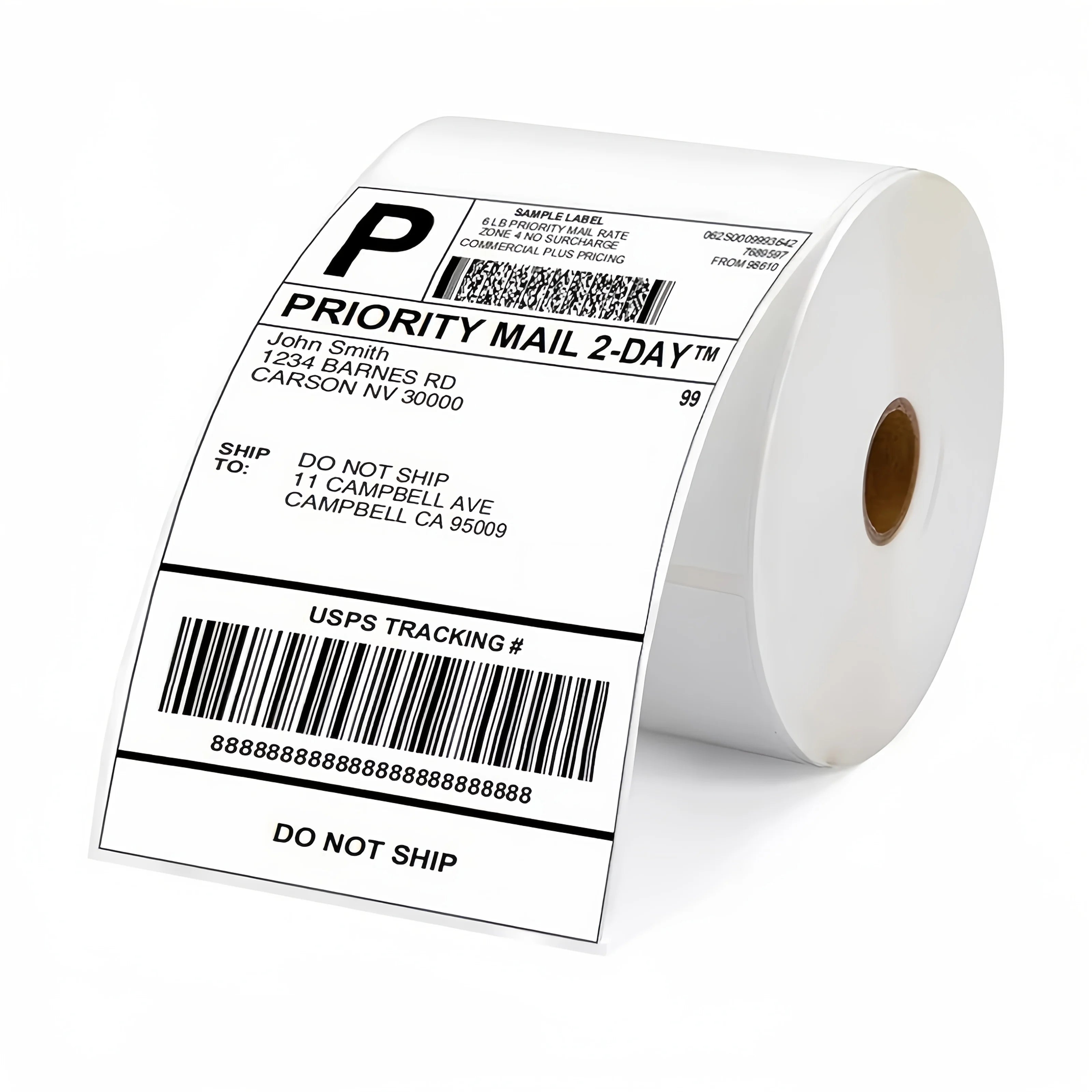 350Pcs Per Roll 4x6'' 100x150mm Self Adhesive Thermal Shipping Labels Widely Compatible With Standard 4×6 Size Transport Printer