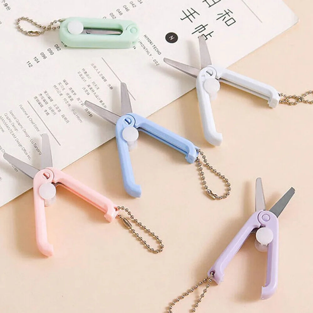 Portable Scissors For Office Students Mini Stainless Scissors Folding Scissors Multifunctional