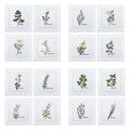 New Embroidered Herb Cocktail Napkin, Pure Linen, Lavender, Rosemary, Mint，Sage，Natural, Elegant, Tea Napkin, 15x15cm,
