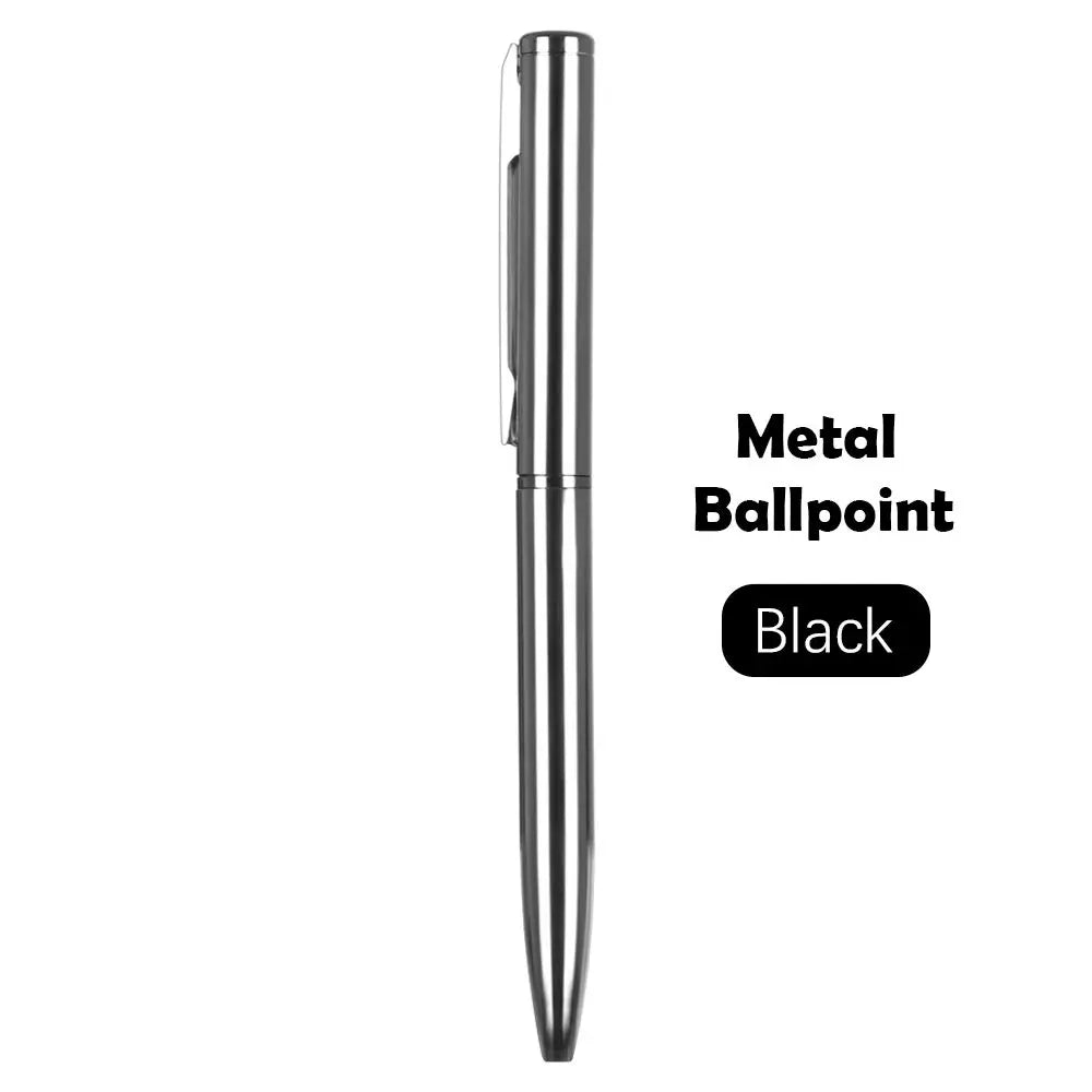 1 PC Mini Portable Waterborne Metal Ballpoint Pen Multiple Color Refills Signature Pen Advertising Pen Office School Supplies