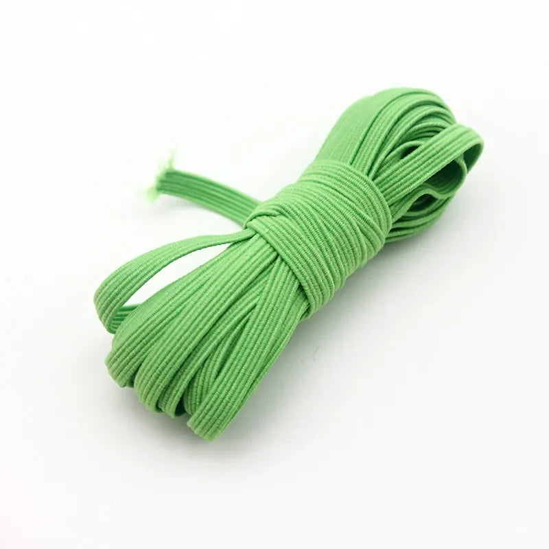 5m 10m 20m 40m 90m Elastic Elastic Band 6mm Color Sewing Household Rubber Band Elastic Band Garment Sewing Accessories
