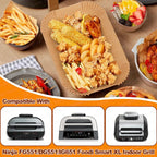 Large Disposable Air Fryer Parchment Paper Liners for Ninja Foodi Max Health Grill & AG551EU/AG651UK, Air Fryer Accessories