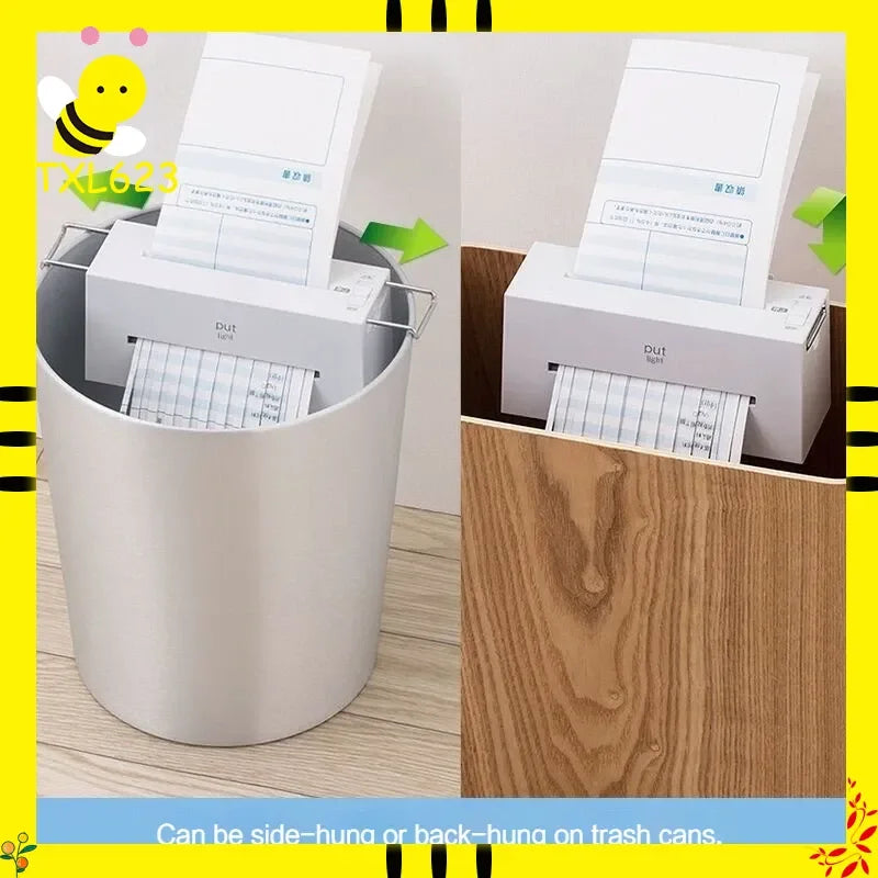 Low-Power Battery Electric Paper Shredder for Office And Household Mini Convenient Document Miniature Long Strip Shredder