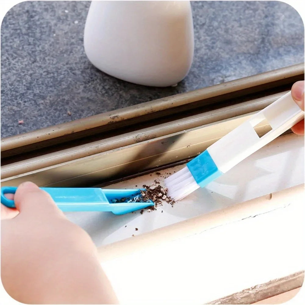 1PCS Portable Cleaning Brush Multifunctional Door and Window Keyboard Groove Cleaner Dust Shovel Window Rail Cleaning Tool