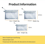 Nylon Mesh File Bag A4 A5 A6 Transparent Zipper Test Paper Information Bag Office Student Pen Bag Subject Bag Puzzle Storage Bag