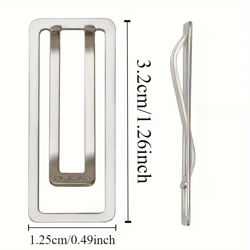 10pcs Square Thickened Binder Clips - Metal Paper Clips - Office Supplies For Documents, Notes & Bookmarking