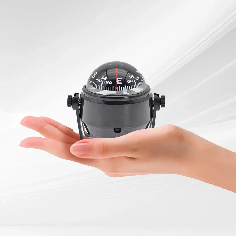 Ball Shaped Vehicle Navigation Car Compass with Dial Sea Pivoting Marine Boat Compass Splashproof Sea Marine Electronic Compass