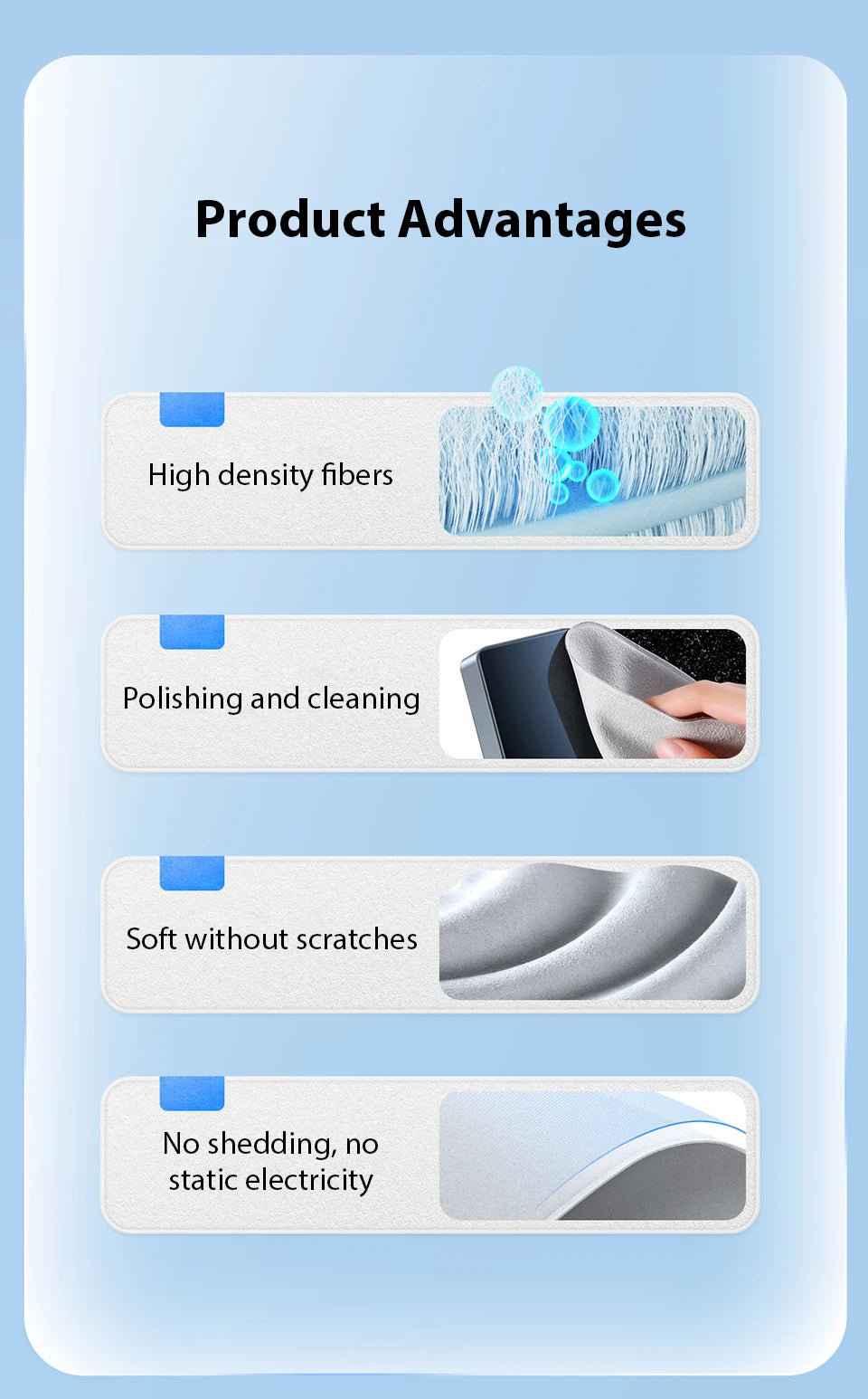 Polishing Cloth For Apple iPhone Nano-Texture Screen Cleaning Cloth For iPad Tablet Macbook Watch Lens Display Wiping Cleaner