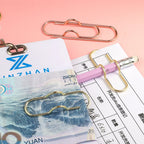 Anti Lost Paper Clip Metal Pen Holder Clips Portable Bookmarks Photo Memo Ticket Fixed Paperclips Office School Stationery
